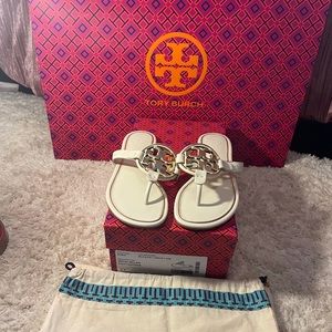 Tory Burch Bleach Gold Metal Miller Sandal